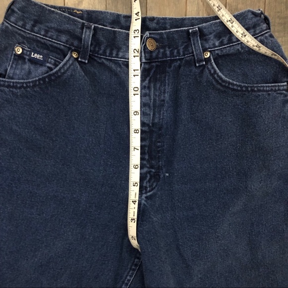 Vintage Lee Dark Wash Tapered Leg Jeans!!! - Picture 5 of 8